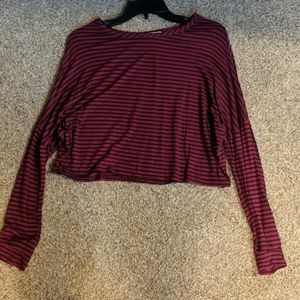 Red and Black striped top
